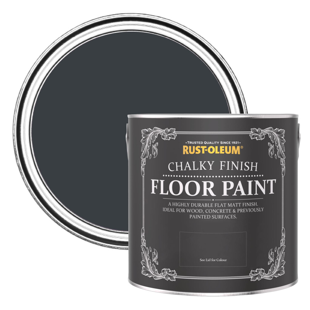 Rust-Oleum Grey Scratch Proof Floor Paint In Matt Finish - Anthracite (Ral 7016) 2.5L