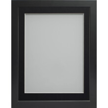 Frame Company Connolly Range Black Wooden Picture Photo Frame with Black Mount, A1 for pic size A3 *Choice of Sizes* Fitted with Perspex