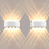 Applique Murale Led Moderne, 8W, 3000K, Blanc Chaud, Led Intégrée, Blanc, Non Dimmable, 2PCS 1