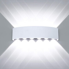 Applique Murale Led Moderne, 12W, 4000K, Blanc Froid, Led Intégrée, Blanc, Non Dimmable