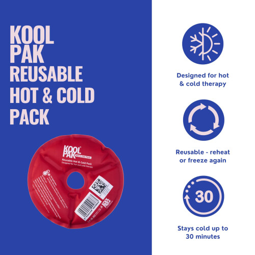 Koolpak Luxury Hot & Cold Reusable Pack Round - Dia 14.5cm - 20 Pack 1