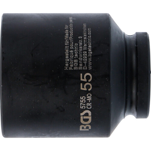 BGS 5755 | Impact Socket Hexagon, deep | 20 mm (3/4") Drive | 55 mm 2