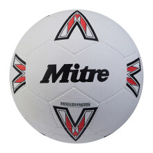 (4, White/Black/Red) Mitre Super Dimple Football