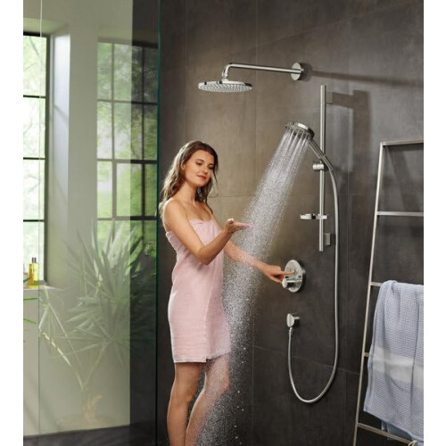 Hansgrohe hansgrohe FixFit S wall Connection, Hose Connection with backflow Preventer Brushed Bronze 1