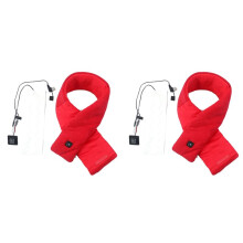 2X Electric Heating Pad,Thermal Scarf Heated Pad USB Heater Clothing Heating Pads, with LED Indicators for Riding Skiing