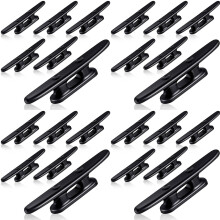 24 Pcs Black Boat Cleat Kayak Cleats Boat Dock Cleats Kayak Canoe Cleat 4 Inch Nylon Cleats for Boat Mooring Accessories