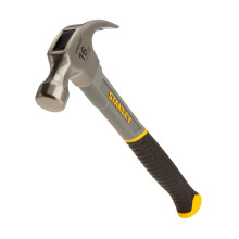 (570g, Silver/Yellow/Black) Stanley STHT0-51310 Curved Fibreglass Claw Hammer