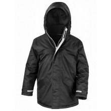 (7-8, Black) Result Childrens/Kids Core Winter Parka Waterproof Windproof Jacket