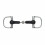 (5in, Black/Silver) Shires Rubber Jointed Horse D-Ring Snaffle Bit 1