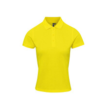 (L, Yellow) Premier Womens/Ladies Coolchecker Plus Piqu Polo With CoolPlus