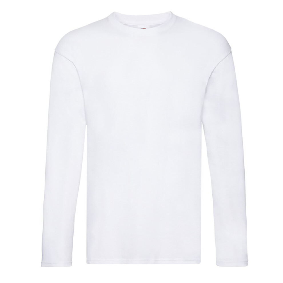 Fruit Of The Loom (L, White) Mens Iconic 150 Classic Long-Sleeved T-Shirt
