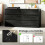 Homcom Cómoda para Dormitorio Negro 140 x 40 x 71 cm 9