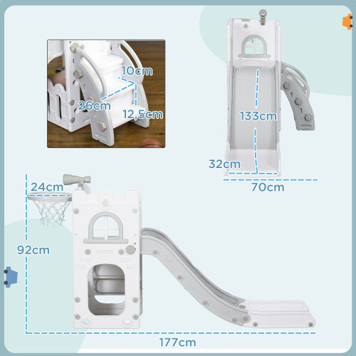 Tobogán Infantil Bicolor 70 x 177 x 92 cm 2