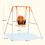 Outsunny Columpio para Bebé Naranja 122 x 146 x 122 cm 3