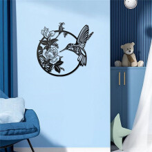 Maan Vlinder Metalen Wanddecoratie, Boho Bloem Kunst aan de Muur voor Binnen Woonkamer Slaapkamer en Buiten Tuin Tuin Hek Decor