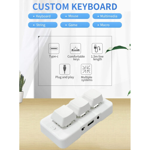 MK321-Pro Customized Keyboard Mechanical   RGB Light 3-Mode USB+2.4G Wireless+ Connection Keyboard
