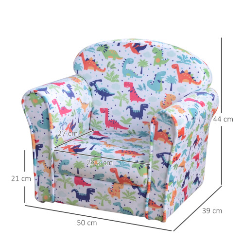 Homcom Sillón Infantil Multicolor 50 x 39 x 44 cm 2