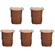 60X Cork Coasters with Lip for Drinks Absorbent Thick Rustic Saucer with Holder Heat & Water Resistant