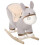 Homcom Caballo Balancín de Bebé Gris 61 x 34 x 58 cm 1