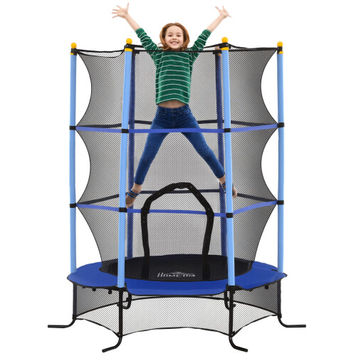 Homcom Cama Elástica Infantil Bicolor 163 x 163 x 190 cm