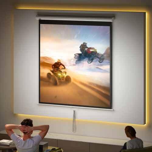 Homcom Pantalla de Proyector Blanco 162.5 x 8 x 162 cm 1
