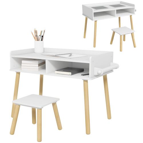 Homcom Mesa para Niño Gris 87 x 45 x 59.5 cm