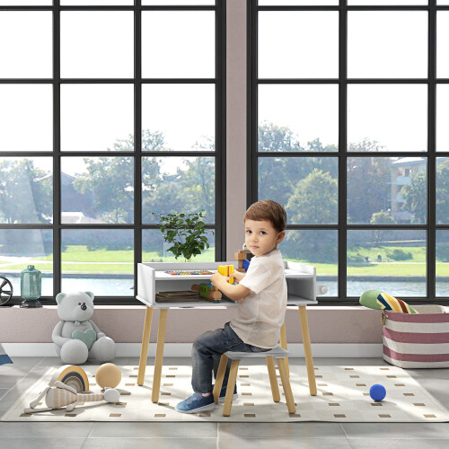 Homcom Mesa para Niño Gris 87 x 45 x 59.5 cm 1