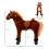 Homcom Caballito de Juguete Marrón 65 x 28 x 75 cm 3