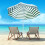 Outsunny Sombrilla de Playa Bicolor 180 x 180 x 200 cm 2