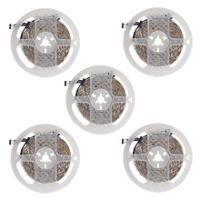 5Pcs 5M RGB 300 5050 LED Flexible Light Strip Non-Waterproof DC12V
