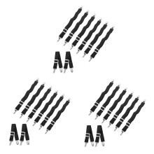 24Pcs Sheet Straps Suspenders Band Adjustable Bed Corner Holder Elastic Fasteners Clips Grippers Mattress Pad Black