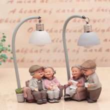 Couple Night Light Ornaments Valentine Wedding Anniversary Gift Home Decor Romantic Resin Ornament Art -A