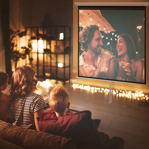 Homcom Pantalla de Proyector Blanco 178 x 178 cm 1