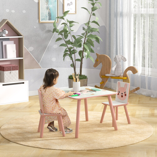 ZONEKIZ Mesa para Niño Rosa 60 x 60 x 44 cm 1
