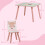 ZONEKIZ Mesa para Niño Rosa 60 x 60 x 44 cm 3
