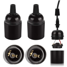 30-Pack Bakelite Lamp Holder E26/ E27 Light Socket Vintage Bulb Socket ES Screw Lampholder for Ceiling/Pendent/Floor
