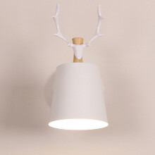 Lâmpadas de Parede LED Moderno Desenhos Animados Chifre de Cervo Ferro Vintage Arandela Quarto de Cabeceira Corredor DecoraçãO LumináRia