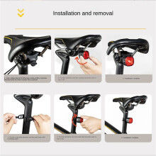 2X Luzes Traseiras de Bicicleta, Luzes Inteligentes com Sensor de Freio Automático, Luzes Traseiras Recarregáveis À Prova D'Água, Acessórios de
