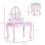 ZONEKIZ Tocador Infantil Rosa 65.5 x 46 x 93 cm 6