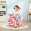 Homcom Caballito Balancín Rosa 65 x 35 x 45 cm 2