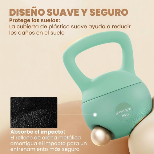 Kettlebell Verde 19 x 19 x 28 cm 2