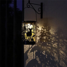 Zonnetuin Herten Lantaarn Verlichting Buiten Waterdichte Decoratieve Ornamenten Tafellamp voor Patio Yard Garden Decor