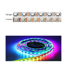 Bande LED WS2812B de 5 M, 5 V, 74 Pixels LED/M, Adressable Individuellement, Bande Flexible Étanche IP20