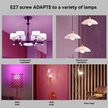 Ampoule LED Colorée E27 à Vis, Variateur D'Intensité, Télécommande, Ampoule D'Ambiance à Mémoire, Puissance 20 W