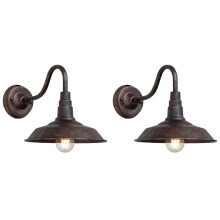 2X Applique Murale D'Extérieur Vintage, Éclairage Rétro, Éclairage Industriel, Étanche, Rouille, pour Cour, Balcon, Couloir, Porte