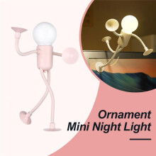 Mais Novo DIY Shape Sportsman Night Light para Quarto, Banheiro e Decoração de Natal Quarto Desktop Atmosfera Lâmpada Branca