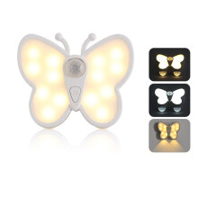 Luz Noturna com Sensor de Movimento Borboleta LED Sob o Armário, Luz Noturna Recarregável, Guarda-Roupa, , Quarto, Cozinha