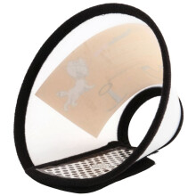 2X Elizabethan Dog Cat Pet Wound Healing Cone E- Collar White with Black