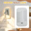 Wall Light Backlight USB Charging 330 Degree Rotation Adjustable Wall Lamp Bedside Study Reading Sconce Lamp White 8