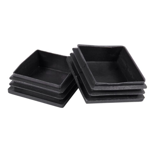 50mm x 50mm Plastic Square End Blind Plugs Cap Pipe Inserts 48Pcs